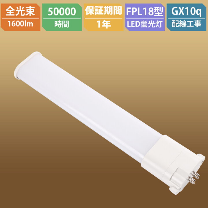 楽天市場】【在庫あり】新品 FPL18EX対応 LEDコンパクト形蛍光灯 FPL18 
