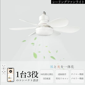 ファン付き照明 シーリングライト 8畳 10畳 シーリングファンライト 調光調色 ファンライト おしゃれ 扇風機付き照明 天井照明 E26口金 小型 軽量 dcモーター サーキュレーター リモコン付き アプリ対応 Alexa・Google Assistant対応 空気循環 取り付け簡単 冷暖室に適用