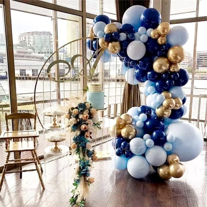 Yidechon 背景スタンド バルーンアーチ メタルウェディングアーチ 結婚式 誕生日パーティー ベビーシャワー装飾 ガーデンアー