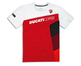 【DUCATI】《Ducati Corse Sport ショートスリーブTシャツ 98770537》ドゥカティアパレル 正規品 用品 Corse コルセ Tシャツ 半袖 男女兼用 Sサイズ Mサイズ Lサイズ ホワイト レッド