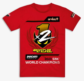 ≪特価品≫30％OFF【DUCATI】《WSBK Championship Celebration 2023 T-SHIRT ショートスリーブTシャツ 98771213》ドゥカティアパレル 正規品 用品 Corse コルセ WSBK チャンピオンシップ 記念Tシャツ 半袖 男女兼用 Mサイズ 特価品 限定品
