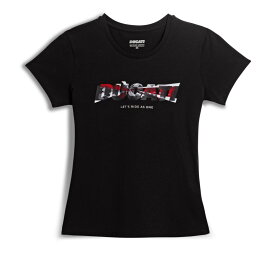 【DUCATI】《Ducati Logo 2.0 LADY ショートスリーブTシャツ 98770897》ドゥカティアパレル 正規品トップス レディース 女性 用品 Tシャツ 半袖 プレゼント Mサイズ ブラック