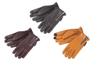 【DEGNER】《TG-47i レザーグローブ》デグナー 用品 ライディング グローブ ロングシーズン スマホタッチ対応 やぎ革 Mサイズ Lサイズ ブラック ブラウン キャメル