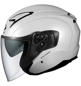 【Kabuto】《EXCEED ジェットタイプヘルメット》Kabuto カブト 正規品 ヘルメット ジェットヘルメット ライディング インナーサンシェード PEARL WHITE Lサイズ