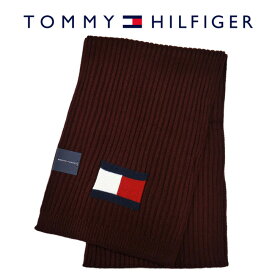 TOMMY HILFIGER トミーヒルフィガー H8C73220 605 マフラー Knit Logo Scarf バーガンディ メンズ レディース ユニセックス ロゴ 【ラッピング不可】【RCP】