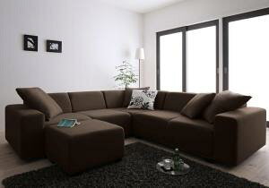 コーナーソファセット ソファ&オットマンセット 2P×2+コーナー