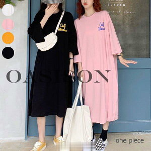 Tシャツワンピ 夏 レディース ワンピース レディース カットソー ワンピ オールインワン カットソーワンピ Tシャツ チュニック 大人 可愛い 22F22424
