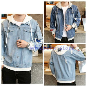 デニムジャケット メンズ ジャケット デニムコート 長袖 アウター コート カジュアル 大人 シンプル おしゃれ ビジネス ポケット付き かっこいい