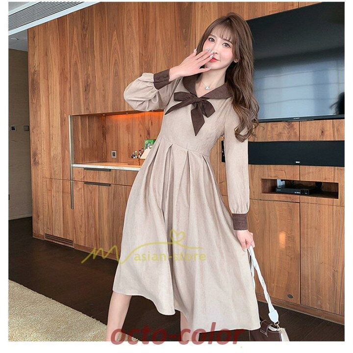 楽天市場】ワンピース レディース おしゃれ ロングワンピ 40代 50代 膝  