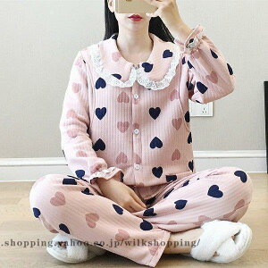 マタニティ パジャマ 寝巻き 部屋着 ルームウェア 授乳服 授乳口付き 授乳口 長袖 前開き ボタン 大きいサイズ 春 秋 秋冬 冬 ルームウェア セットアップ