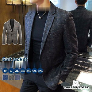 テーラードジャケット メンズ フォマール チェック柄 紳士服 カジュアル 通勤 結婚式 大人 お兄系 新作 父の日