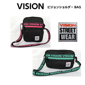 ショルダーバック メンズ ポーチ VISION STREET WEAR ヴィジョン ストリートウエア VISION ストーリート系 ファッション 軽量 斜め掛け 肩掛け 男女兼用 カジュアル メンズ レディース　縦型 横型 ミニショルダーバック コンパクト 黒 メッシュ A5 1L VSJQシリーズ VSJQ400