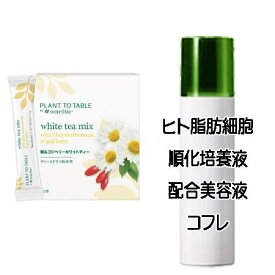 ハッピーホワイトデーコフレ 送料込 アムウェイ Plant to Table by Nutrilite 菊＆ゴジベリーホワイトティー(0.5g×20本) ヒト脂肪細胞美容液コフレ＜2503350055921＞