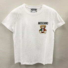 モスキーノ Tシャツ 半袖 テディベア ジャージーTシャツ レディース ブラック ホワイト V0709-540 MOSCHINO