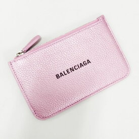 バレンシアガ 財布 小物 キャッシュ Lサイズ カード ホルダー コイン ケース メタル ピンク ゴールド レディース 63713015YN3 BALENCIAGA