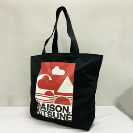 【楽天スーパーSALE 全品10％OFF】メゾンキツネ MAISON KITSUNE バッグ Aバーリル トート トートバッグ キャンバス ネイビー レディース バック 大きめトートバッグ カジュアル キャンバストートバッグ 大容量 ブランド 大型 メゾン キツネ IU05161WW0008