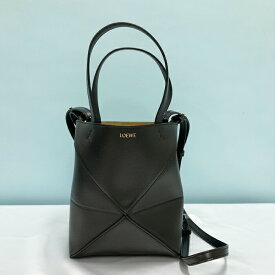 【楽天スーパーSALE 10％OFF】ロエベ LOEWE トートバッグ ショルダーバッグ パズルフォルド トート ミニ ブラック レディース A657V25X01 本革 高級 ブランド