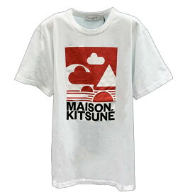 【楽天スーパーSALE 全品10％OFF】メゾンキツネ MAISON KITSUNE Tシャツ クルーネックTシャツ A・バーリル ホワイト メンズ IM00127KJ0008 MAISON KITSUNE ブランドtシャツ メンズtシャツ カジュアルTシャツ おしゃれなtシャツ 男性 綿100% ストリート ブランド