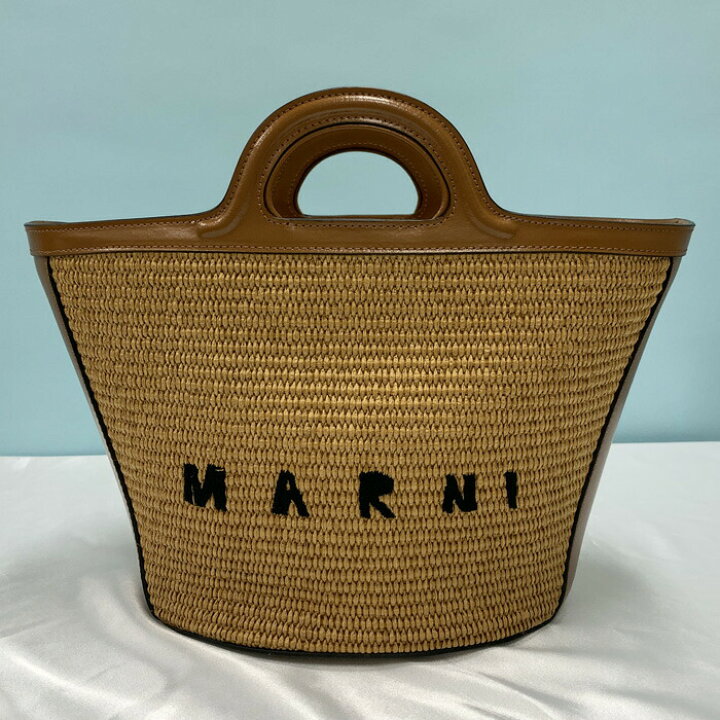 楽天市場】マルニ バッグ トートバッグ レザー ラフィア TROPICALIA 