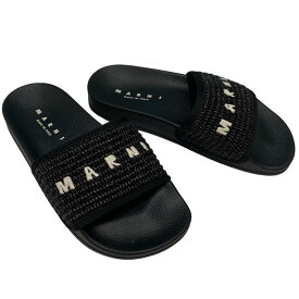 【最大P10倍＆2,000円クーポン配布中】マルニ MARNI ロゴサンダル 人気 スリッパ レディース ブラック SAMS016102P3860 MARNI マルニサンダル ブランドサンダル 高級スリッパ 女性サンダル 高級 ブランド おしゃれ シンプル ロゴサンダル きれいめ レディースサンダル