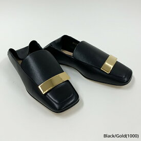 【1/15(木)限定全品 10％OFFクーポン配布中!&P5倍】】【訳あり】セルジオロッシ SERGIO ROSSI sr1 スリッパ フラットシューズ レディース ブラック スクエアシューズ フラット サンダル フォーマル ブランド フォーマル シューズ 女性 靴 A77990MNAN07