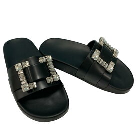 【ポイント10倍＆クーポン_11/14(金)スタート】セルジオロッシ SERGIO ROSSI SR JELLY サンダル ブラック レディース 高級 ブランド おしゃれ キラキラ 黒サンダル カジュアル きれいめ B01030MFL172400