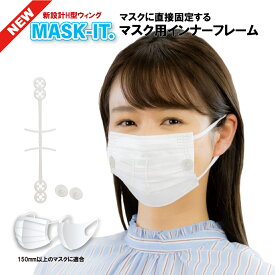 新設計 マスクインナー フレーム H型ウイング MASK-IT. 不織布 ウレタン 布マスク 小さめ〜普通サイズ兼用 着せ替えボタン 肌荒れ防止 軽量 着せ替え 空間 マスクブラケット スペーサー マスクフレーム マスクサポーター 肌荒れ マスク 息楽 肌荒れ軽減 肌トラブル