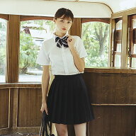 制服 コスプレ　大きいサイズ　女子高生 高校生 プリーツスカート リボン 3点セット レディース　JK セー…