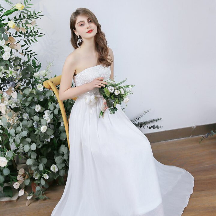 楽天市場】在庫処分【一部即納】ウェディングドレス 結婚式 ライト  