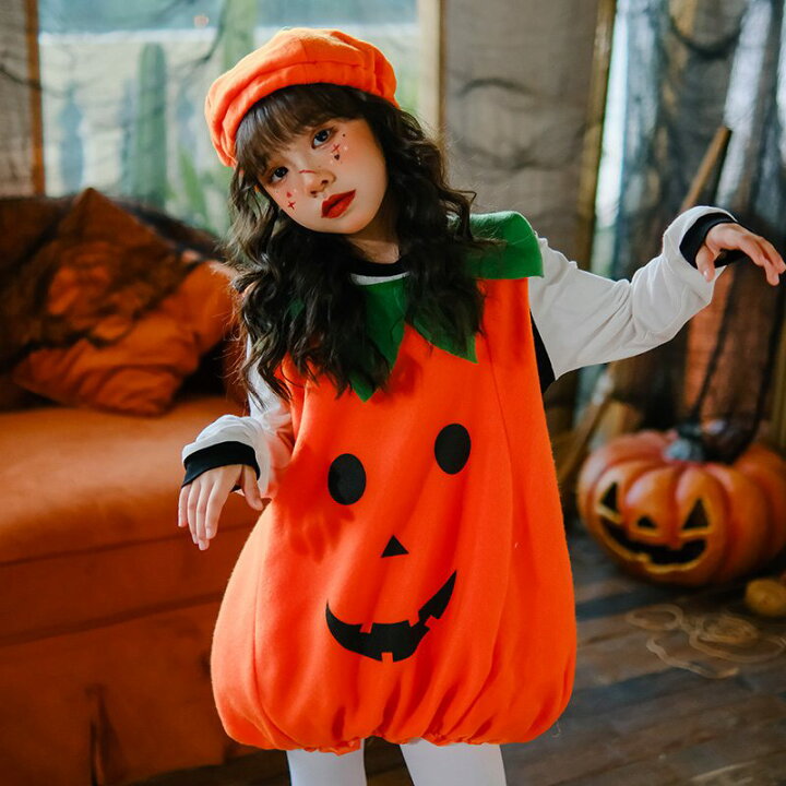 楽天市場】ハロウィン コスプレ 衣装 子供 仮装 かぼちゃ パンプキン  