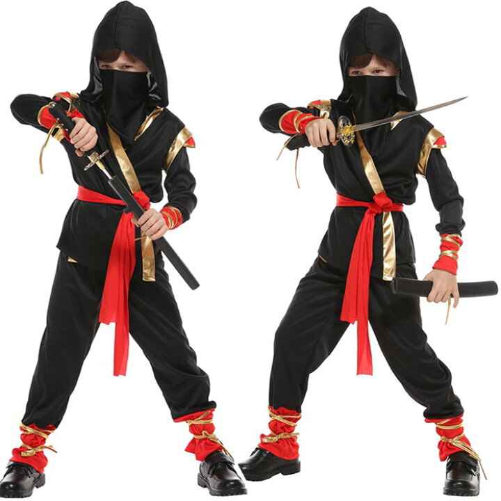 楽天市場 ハロウィン 衣装 忍者 コスチューム 子供用 男の子 女の子 キッズ ジュニア 時代劇 スパイ しのび コスプレ 仮装 変装 童話 アニメ 学園祭 舞台服 クリスマス 余興 子ども ステージ衣装 Cosplay パーティー イベント 新年会 万聖節 文化祭 学祭 美美 ちび