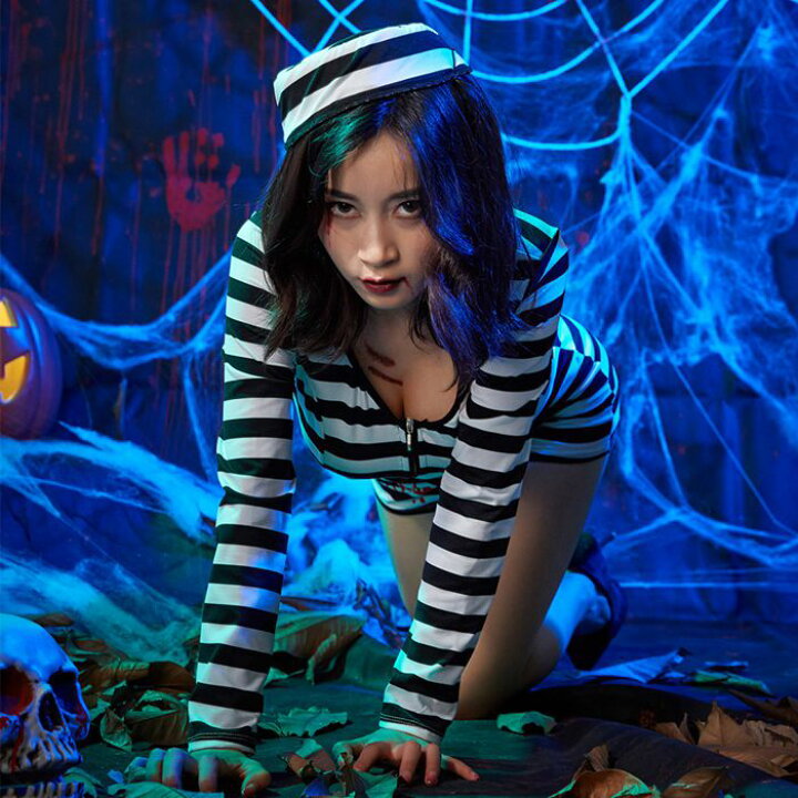 楽天市場 ハロウィン コスプレ 衣装 囚人 コスチューム ポリス 監獄 セクシー 上下セット女性 囚人服 プリズン アーミー セクシーポリス 仮装 変装 大人 こすぷれ 通販 レディース 文化祭 学園祭 衣装 可愛いコスプレ ハロウィン仮装 ハロウィン衣装 Cosplay Costume