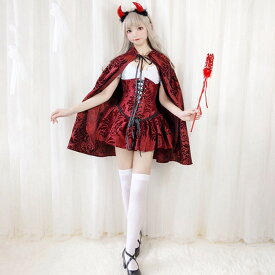 一部即納 ハロウィン コスプレ 魔女仮装 小悪魔 ゴスロリ 女性 小悪魔 ジョーカー 魔女コスト 大人気 ハロウィン コスプレ衣装 コスチューム 大人 セクシー レース切り替え袖コスチューム コゴスロリ衣装 仮装 ハロウィン 学園祭 コスプレy50-1582