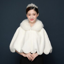 一部即納 フェイクファー　結婚式　party bolero 成人式 同窓会 羽織 fur shawl ストール ショール パーティー 二次会 謝恩会 晴れ着 振袖 和服 フォーマル