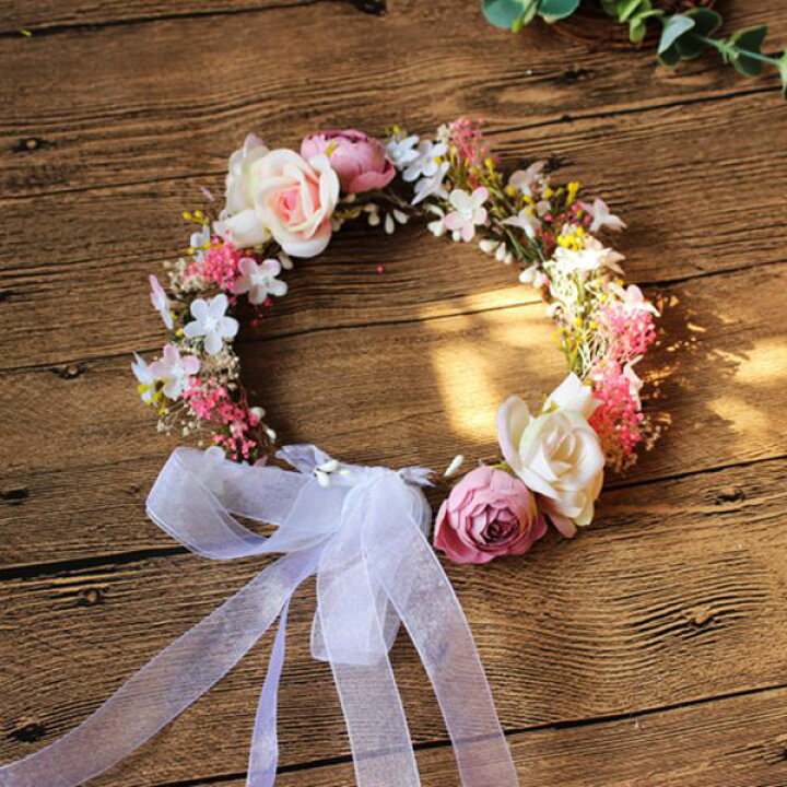 楽天市場 再入荷済み あす楽 Diary Of Love 愛の日記 花冠 ウェディング ヘッドドレス 造花 花冠 花かんむり ウエディング花冠 ヘッドドレス 綺麗花冠 シルクフラワー ドレス花冠 カチューシャ花冠 造花 ブライダル花冠 ナチュラル 花輪 結婚式 海外旅行