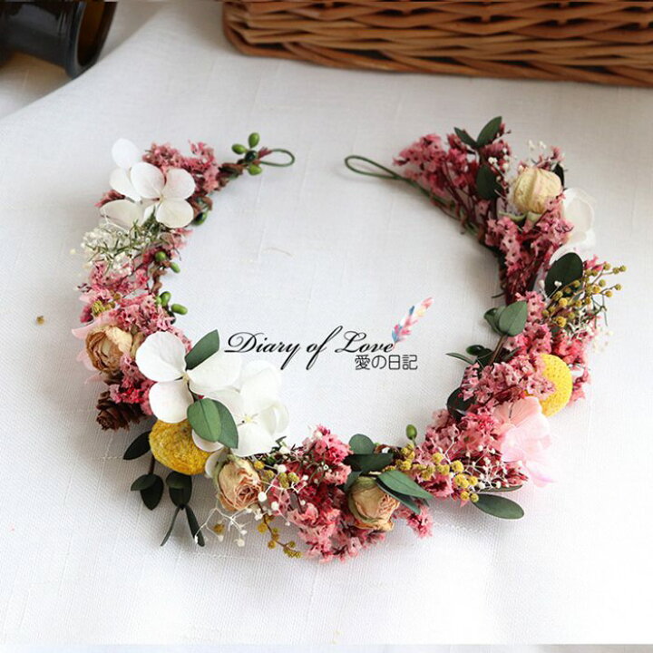 楽天市場 ヘッドドレス 花冠 バラ カラフル花冠 ウエディング ドライフラワー 花かんむり アーティフィシャルフラワーライブ イベント コンサート 結婚 式 ブレスレット グリーン ヘアアクセサリー 花 結婚式 アイテム フラワー パーティ 大人 ヘアアクセ 手つくり