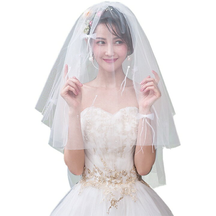 楽天市場 Diary Of Love 愛の日記 ウェディングベール コーム付き ミドル丈 結婚式 ベール 花嫁 ウエディングベール ブライダル ベール ウェディングベール 60 80cm 40 60cm ミドル丈 ホワイト ウェディングベール ２層 ４タイプ 美美 ちび