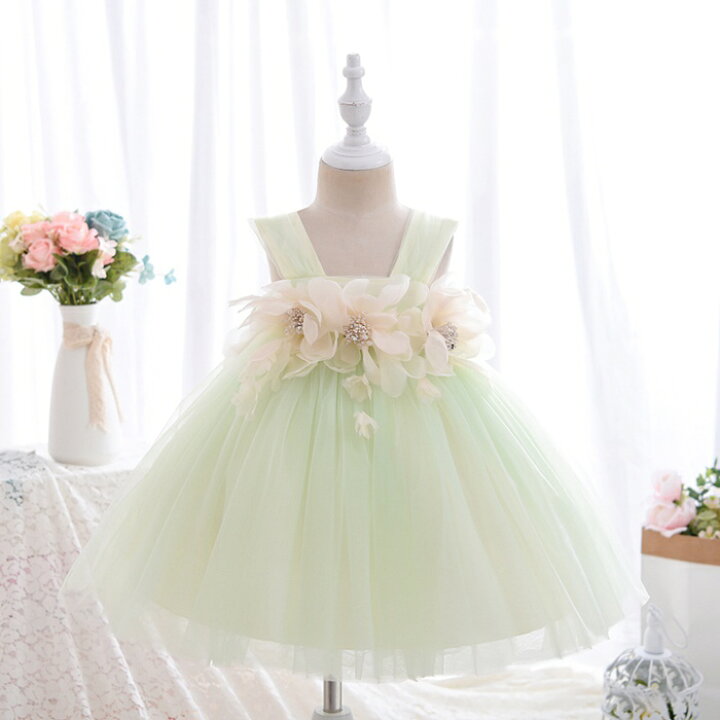 赤ちゃん 結婚式 セレモニードレス女の子 ドレス お祝い コンクール 発表会 子供 サイズ 女の子 フォーマル ベビー服 子供服 ワンピ 最大 オフ