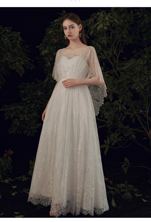 楽天市場 ボレロ付aラインドレス ウエディングドレス花嫁ドレス 二次会ドレス 花嫁 ドレス マタニティドレス 海外ウエディングok 二次会 結婚式 披露宴 レース刺繍 ウェディングドレス Vネック マタニティドレス Aラインドレス 海外拳式用 美美 ちび