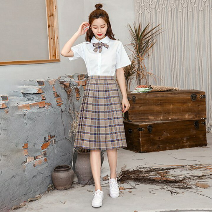 楽天市場】大きいサイズあり プリーツスカート3点セット JK制服  
