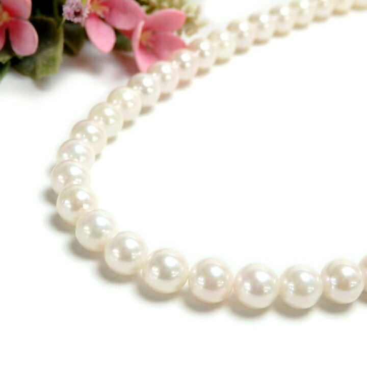 楽天市場】アコヤ本真珠 7mm~7.5mm ネックレス 40cm シルバー金具 