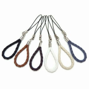 メール便 四ツ打コード エコレザー ミニ ストラップ 四つ編み 合皮 スマホリング リングストラップ 携帯ストラップ ストラップ紐 ミニストラップ