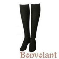 ボンボラン Bonvolant 段階圧縮ハイソックス 2足組（黒色） ギフトに プレゼントに