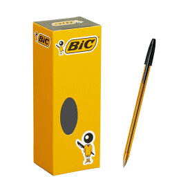 【公式】BIC ビック ボールペン 油性 オレンジ クリスタル オリジナル ファイン0.8 20入り