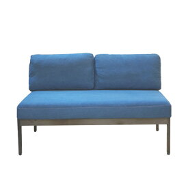 ブルーデニムにオールドオレンジステッチが映える！ SELMA ARMLESS BENCH SOFA DENIM(セルマアームレスベンチソファ デニム） BIMAKES（ビメイクス） 送料無料