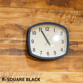 送料無料壁掛け時計317R-スクエア ブラックR-SQUARE BLACKCH-028BKブラックウォールクロック 時計 かけ時計 電波時計ウッド調 木目 木製 スイープムーブメント 電波 日本製レトロ シンプル おしゃれ お祝い プレゼント 新築