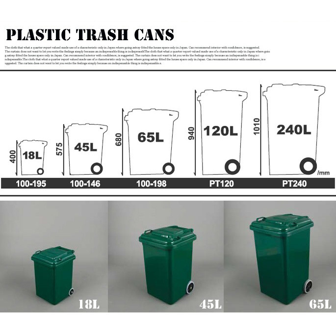 ダルトン(Dulton) フタ付きゴミ箱 グリーン 45L PLASTIC TRASH CAN 100-146 - 3