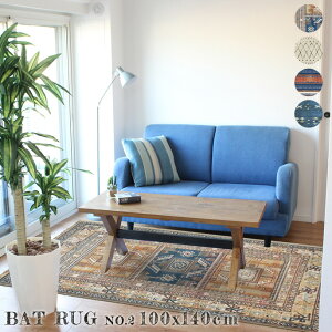 �y�Z�[���E�݌Ɍ���z���O BAT NO.2 rug 100×140cm �}�b�g �O�~ ���イ���� �J�[�y�b�g �A�E�g�h�A���O �����O���p UV���H�� �z�b�g�J�[�y�b�g�J�o�[�Ή� ���􂢉\ ���C�� �J���t�H���j�A ���g