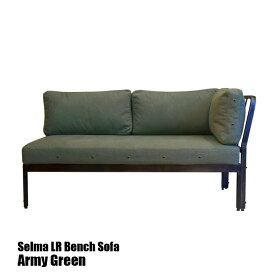 LRソファ セルマLRベンチソファアーミーグリーン SELMA ARMLESS BENCH SOFA ARMY GREEN ビメイクス BIMAKES ベンチソファ 2人掛けソファ ソファ 西海岸 ヴィンテージ おしゃれ オシャレ お洒落 人気