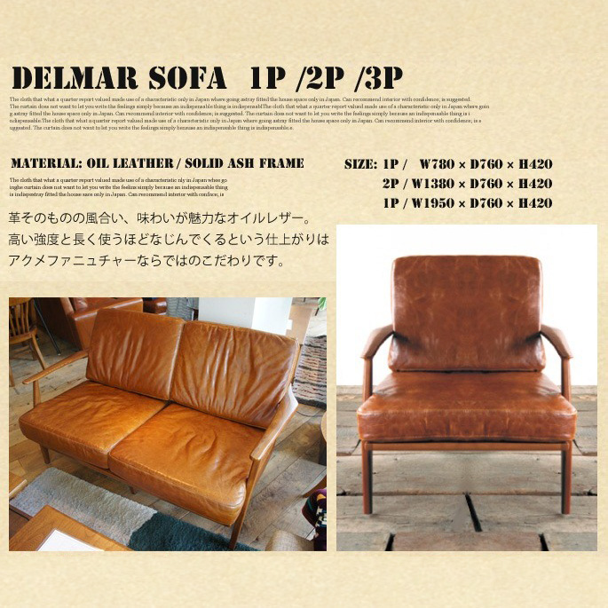 アクメファニチャー ACME Furniture DELMAR SOFA 2-SEATER(デルマーソファ 2P) | 家具・インテリア・雑貨　ビカーサ